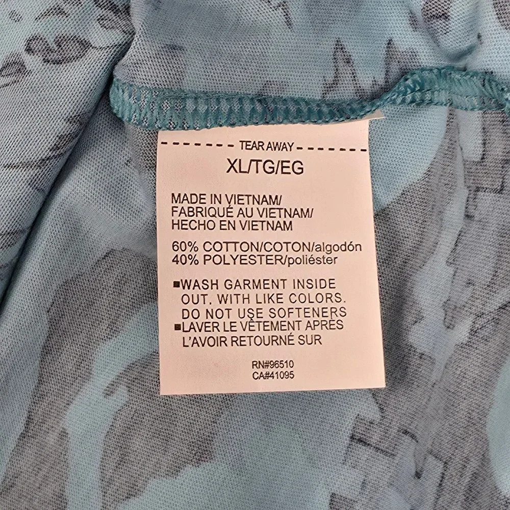 Under Armour Loose Digital Tiger UA ABC Camo T-Shirt Mens XL Blue Short Sleeve